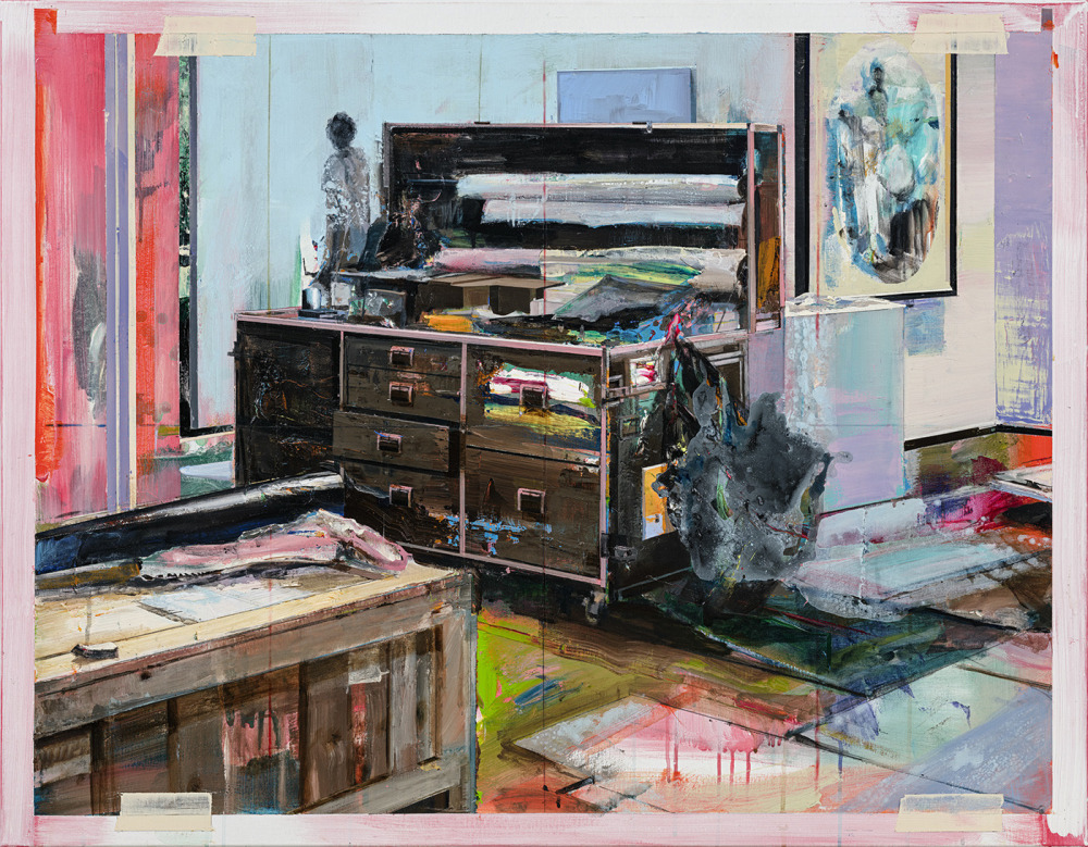 陳建榮_Landscape 185_壓克力顏料、綜合媒材、畫布_91x116.5x3cm_2024