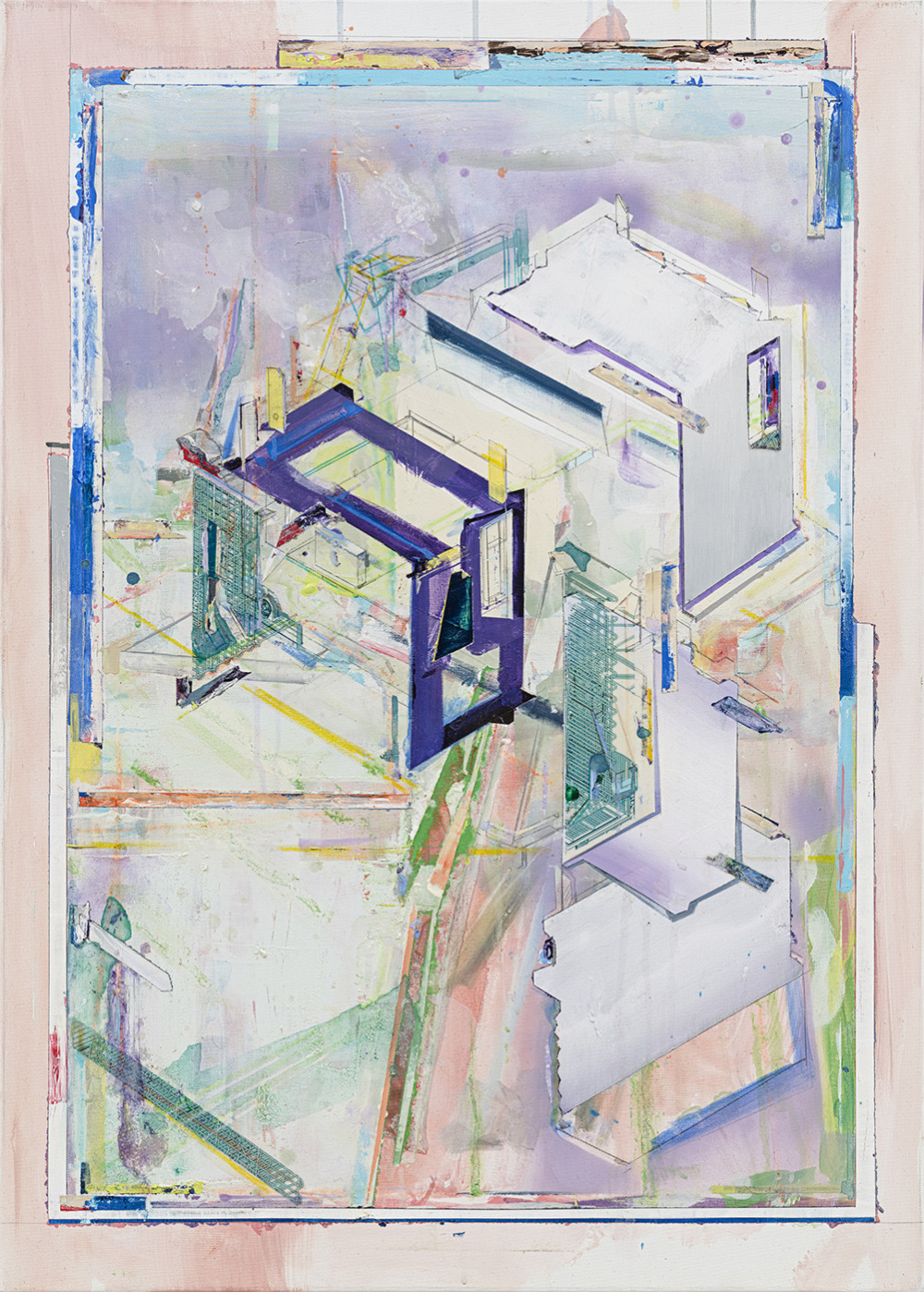 陳建榮_Landscape 171_壓克力顏料、綜合媒材、畫布_91x65x5cm_2023