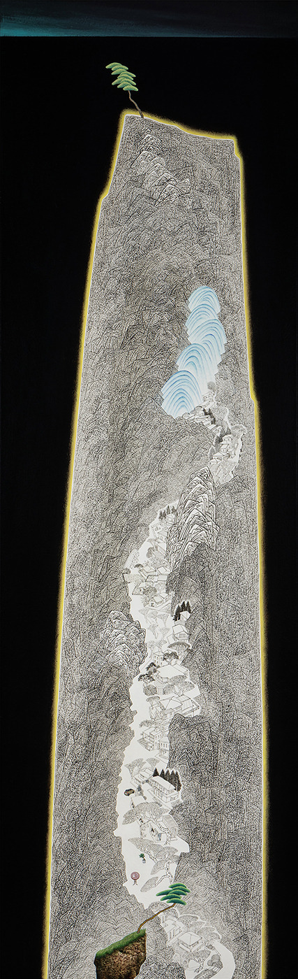 王興道_觀景系列 2026-1_壓克力彩、畫布_180x56cm_2026