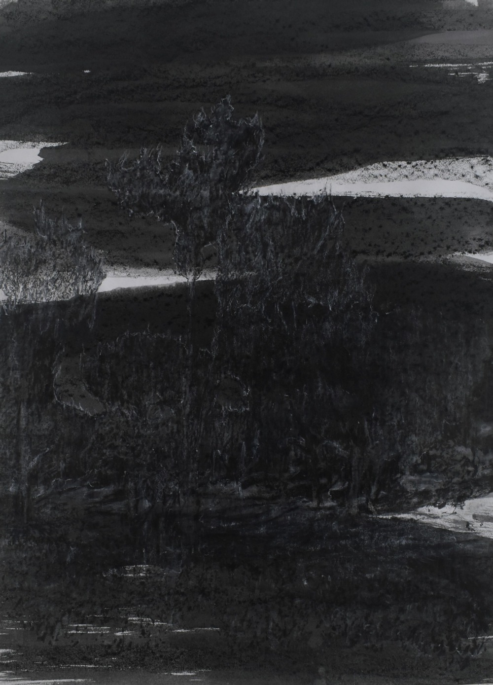 羅文欣 闇-Ⅰ 蠟筆‧墨‧紙本 53×39cm 2021 NT.25,000