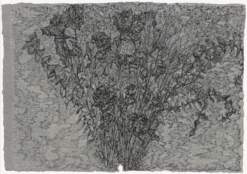 羅文欣_禮物-6_代針筆、蠟筆、鉛筆、水性顏料、紙本_30×42cm_2023