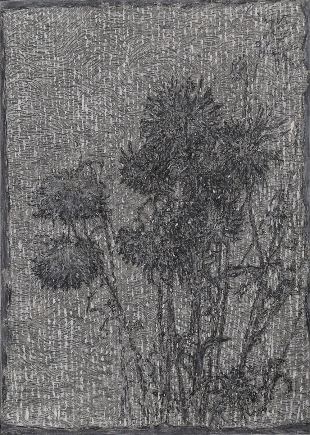 羅文欣_禮物-5_代針筆、墨、水性顏料、紙本_31×22cm_2025
