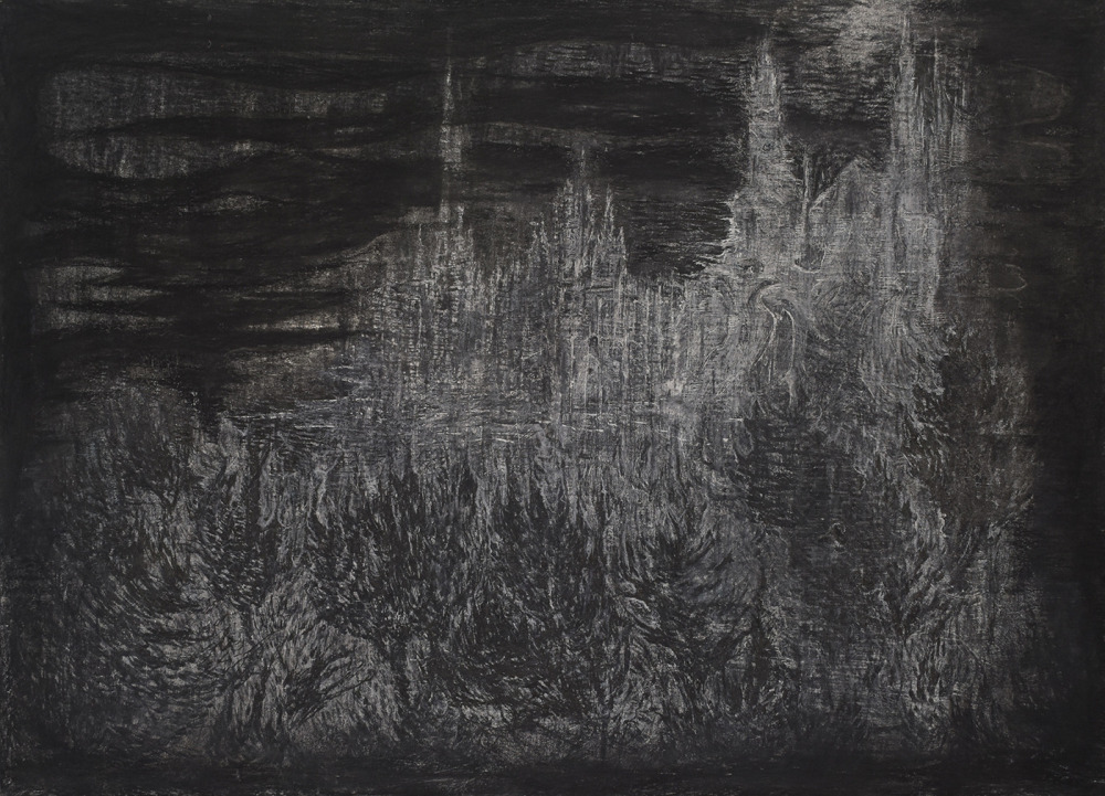 羅文欣_記憶的輪廓_代針筆、蠟筆、墨、紙本_39×53cm_2025