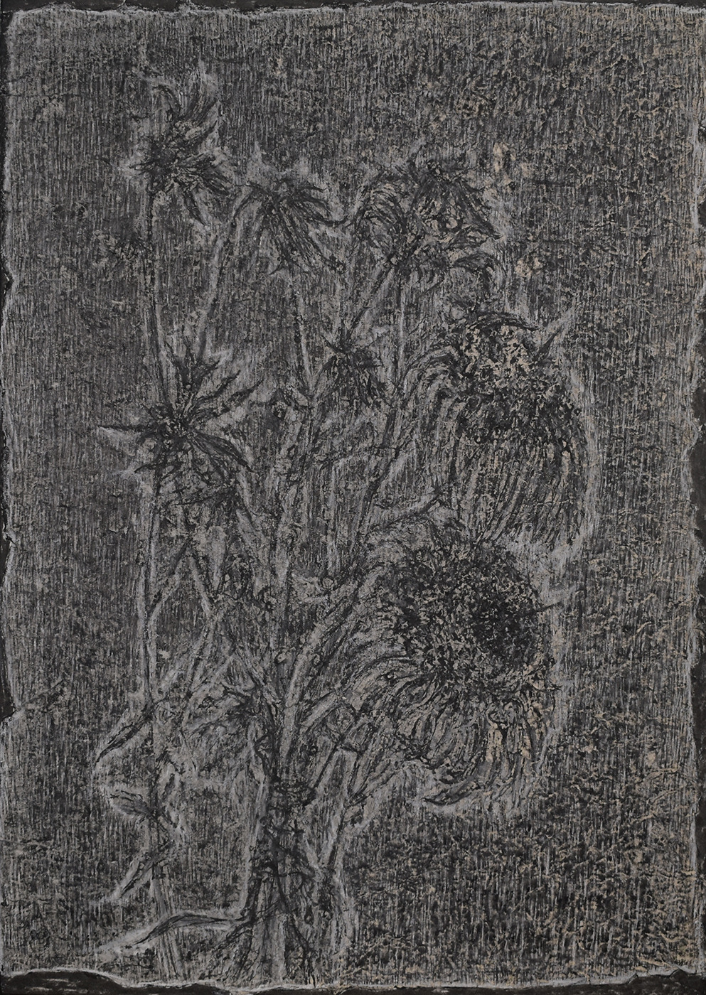 羅文欣_禮物-4_代針筆、蠟筆、鉛筆、墨、紙本_31×22cm_2025