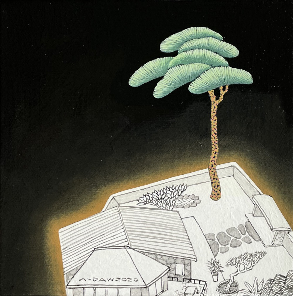 王興道 觀景系列2020-10 20×20cm 壓克力彩‧畫布 2020 NT.36,000