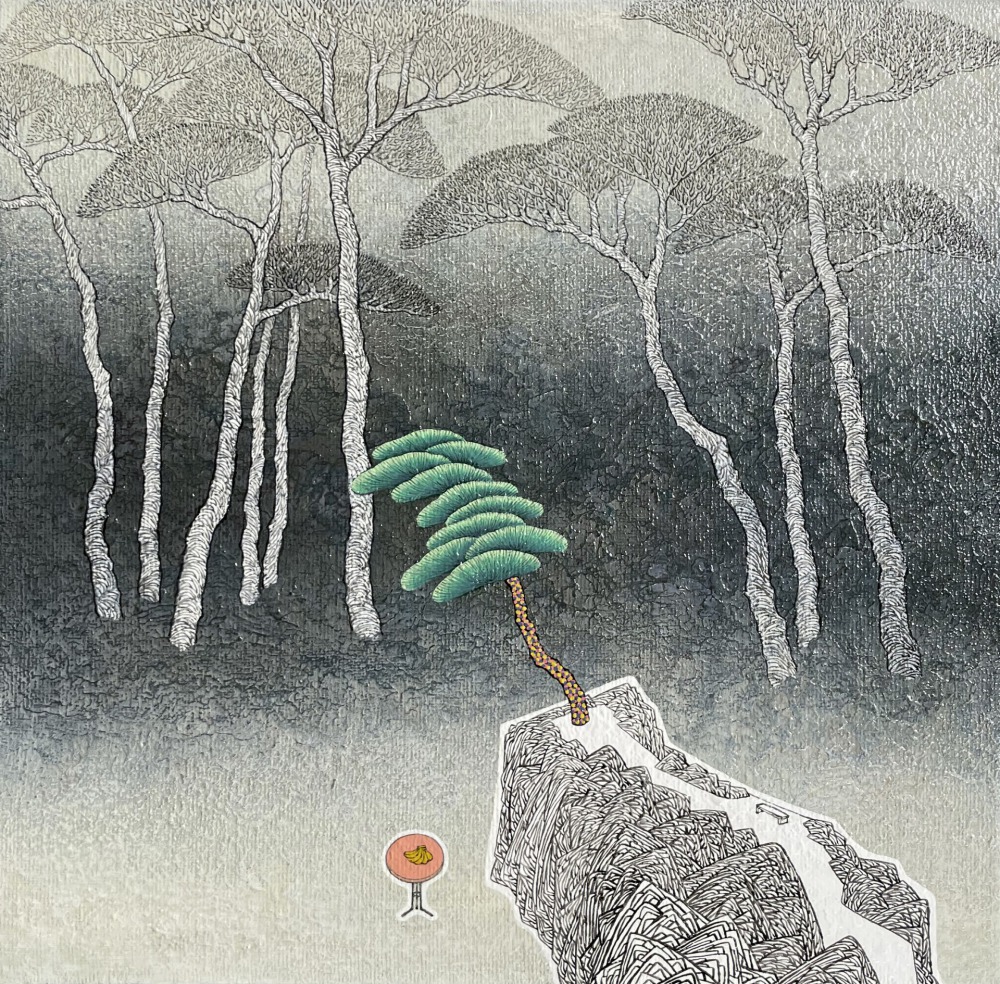 王興道 觀景系列2021-4 44×44cm 壓克力彩‧畫布 2021 NT.150,000