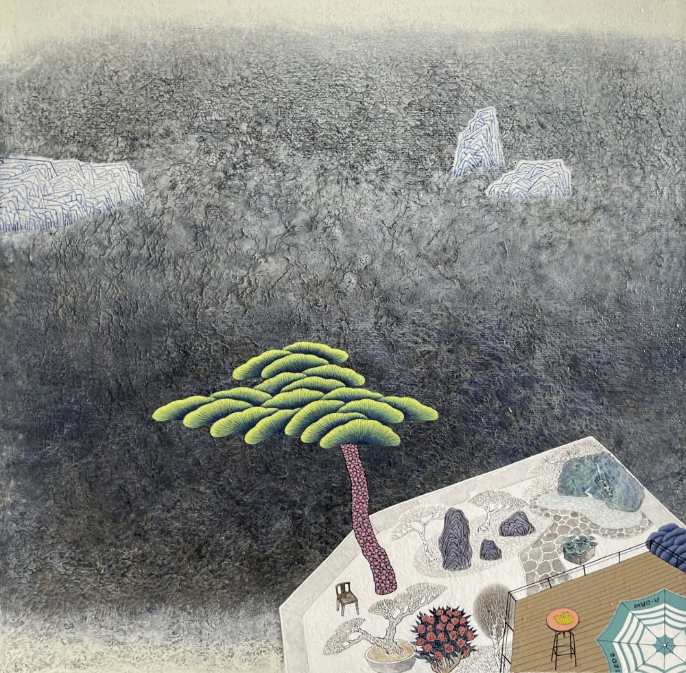 王興道 觀景系列2021-5 63×63cm 壓克力彩‧畫布 2021 NT.180,000