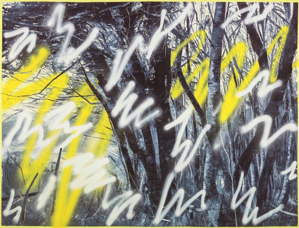 許常郁 無題35-一座森林的完成 130×170cm 油彩 ‧ 壓克力噴漆 ‧ 畫布 2017