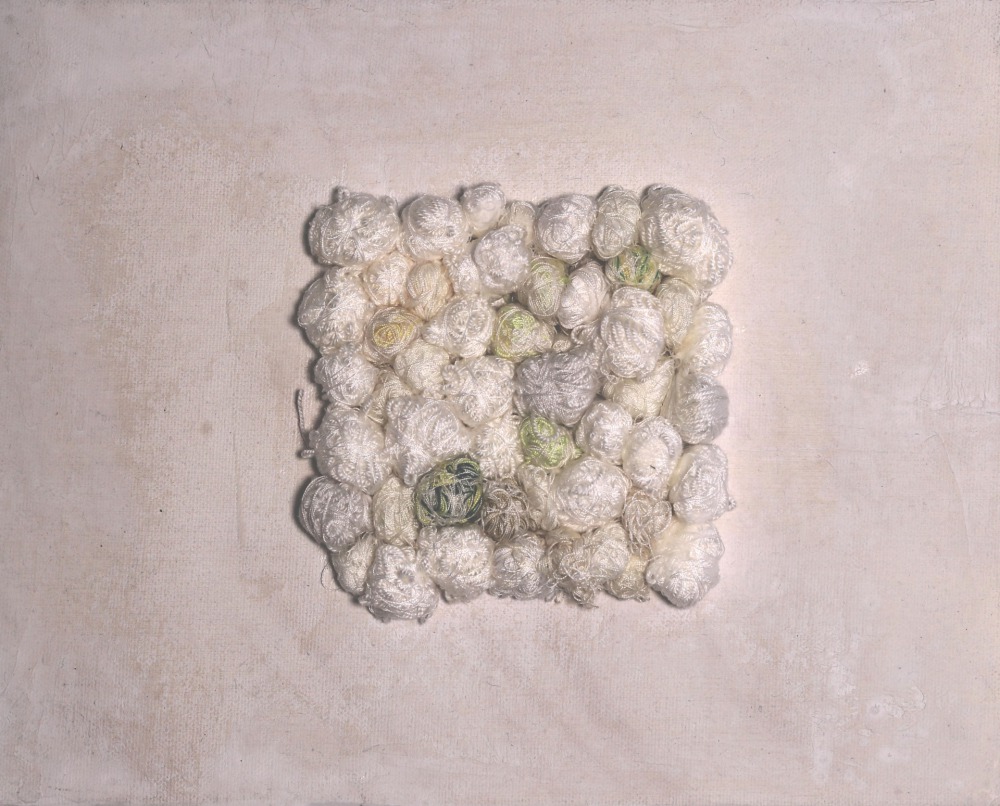 劉鳳鴒 行星-地球#4(黃) 27x22x2cm線材、壓克力顏料、無酸樹脂 2022