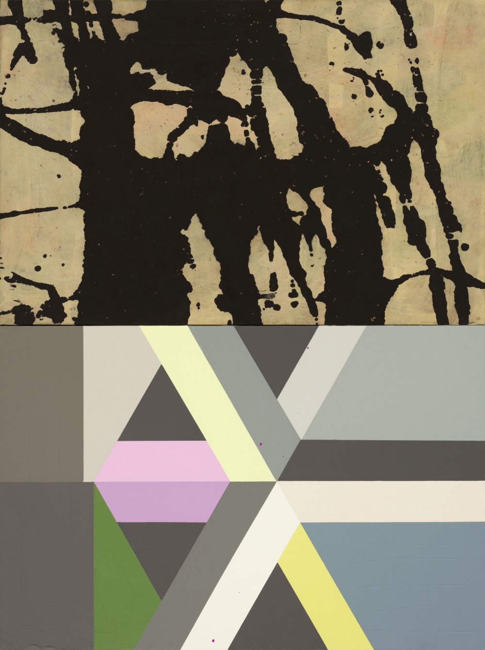 灰色高地2 壓克力、畫布、水墨紙本 80x60cm 2016-2021