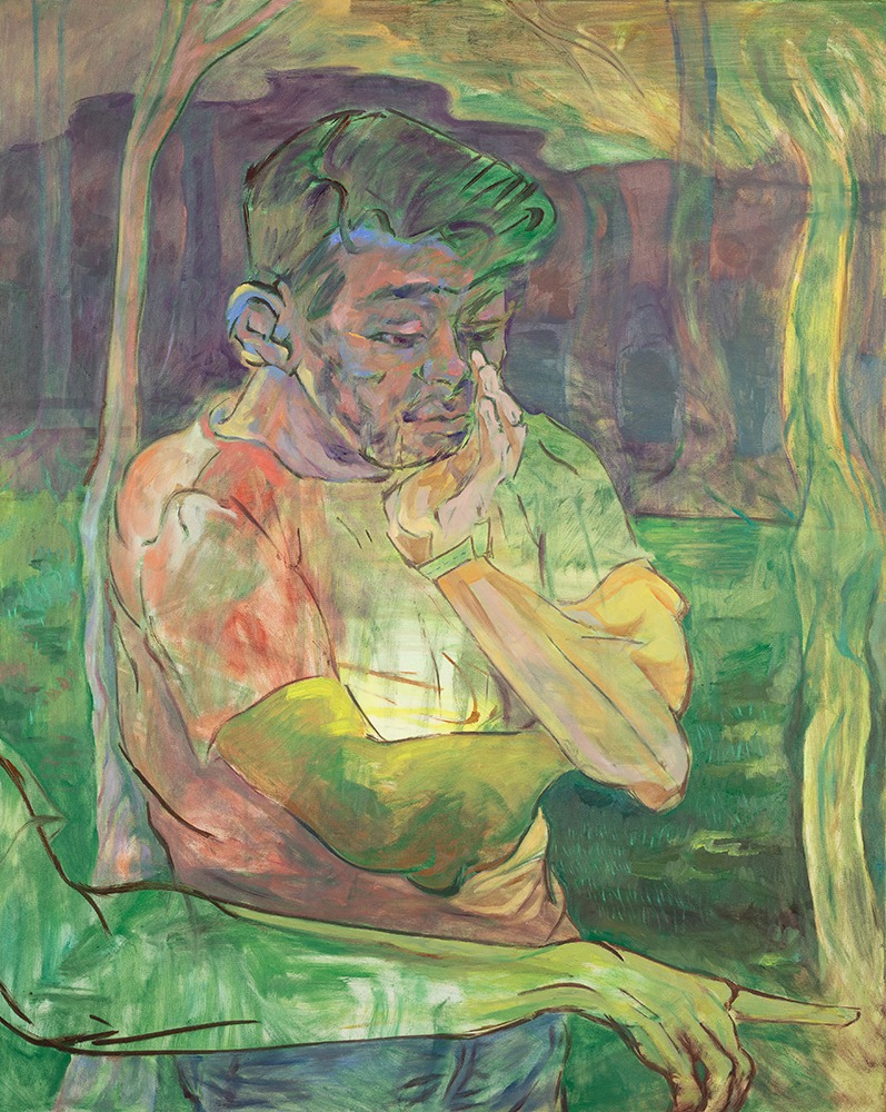 紀少淵 邂逅是一條直線 油彩、畫布 91x72.5cm 2023