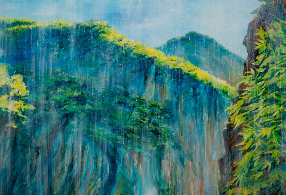 張庭甄_足跡-25_壓克力彩、畫布_89.5x130cm_2025