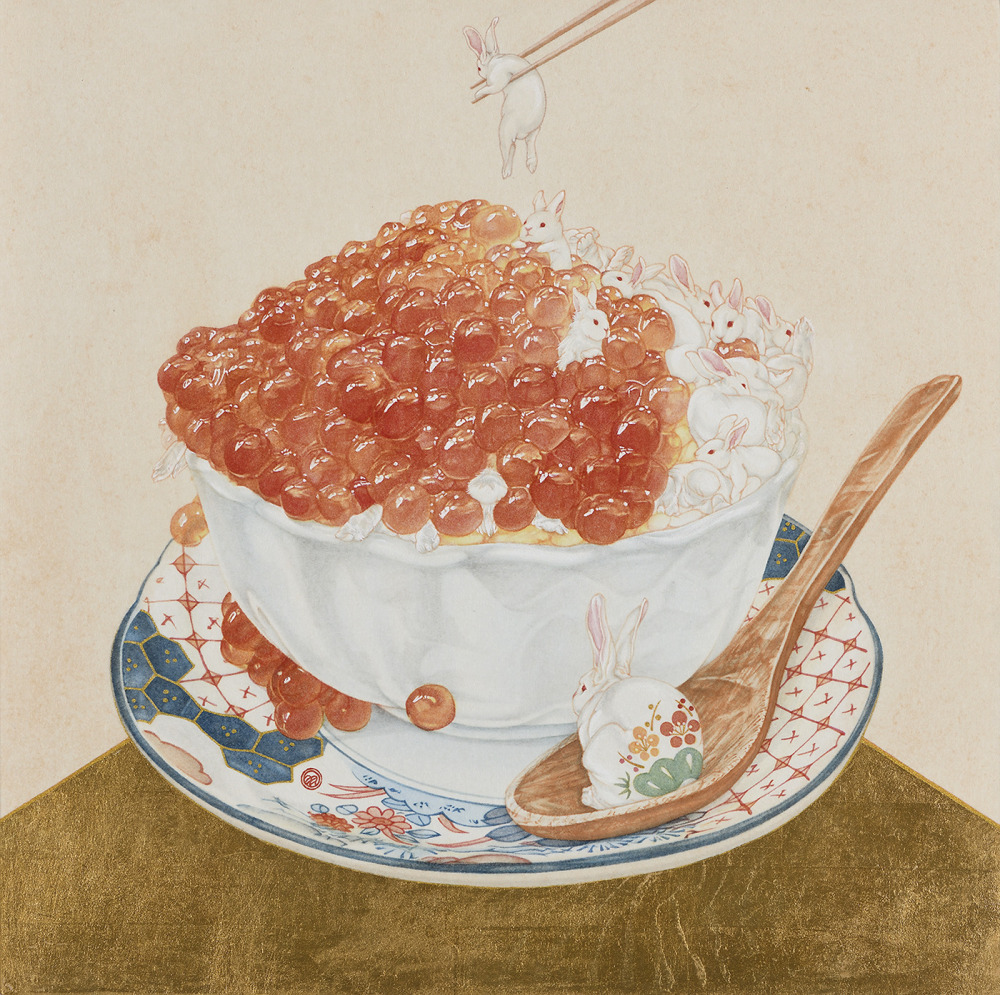 陶羽潔_一碗小料理_複合媒材_45x45cm_2024