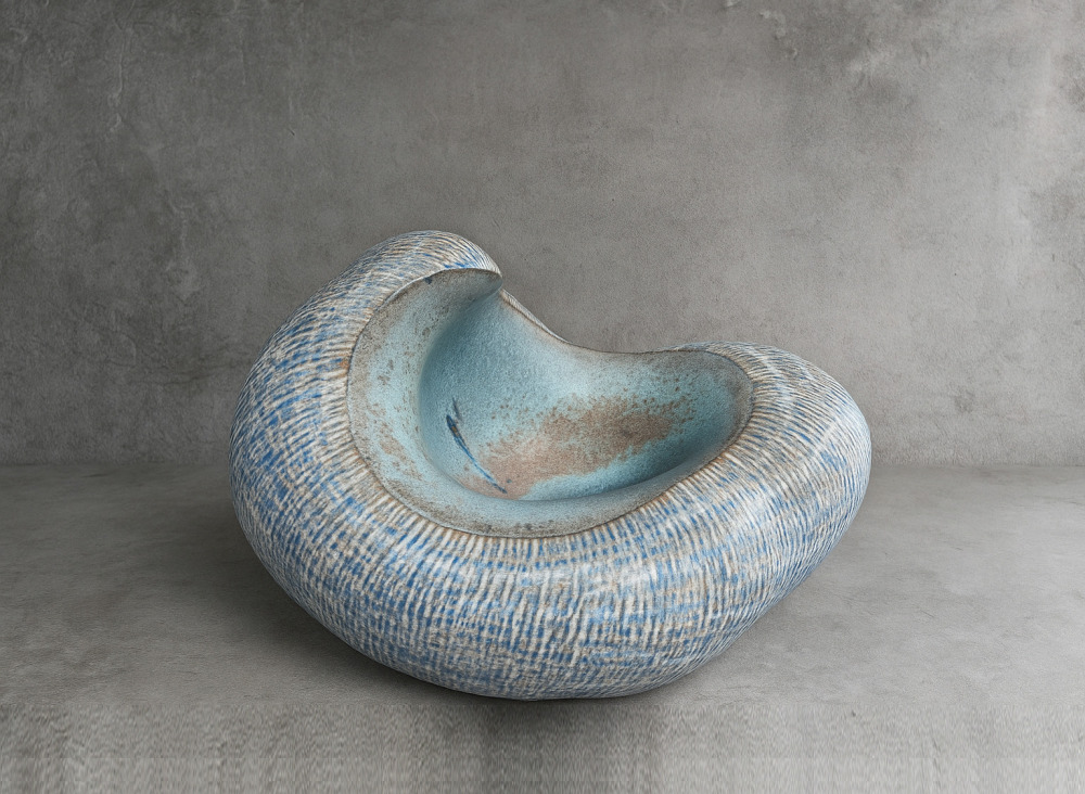 陳淑耘_靜·潮_陶瓷、1230度瓦斯窯還原燒成_38x30x26cm_2025