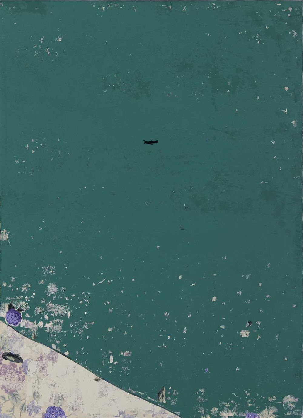 齊簡_後花園：風言_丙烯、花布、金屬、磁鐵_100x72.5cm_2025