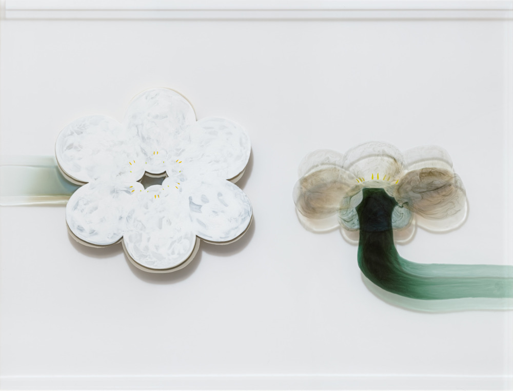 陳代如_花序001 Inflorescence001_壓克力顏料、壓克力墨水、有機玻璃 Acrylic paint and acrylic ink on perspex_62×82cm_2025