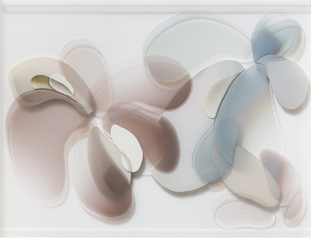 陳代如_花序002 Inflorescence002_壓克力顏料、壓克力墨水、鉛筆、炭筆、有機玻璃_Acrylic paint, acrylic ink, pencil and charcoal on perspex_62×82cm_2025