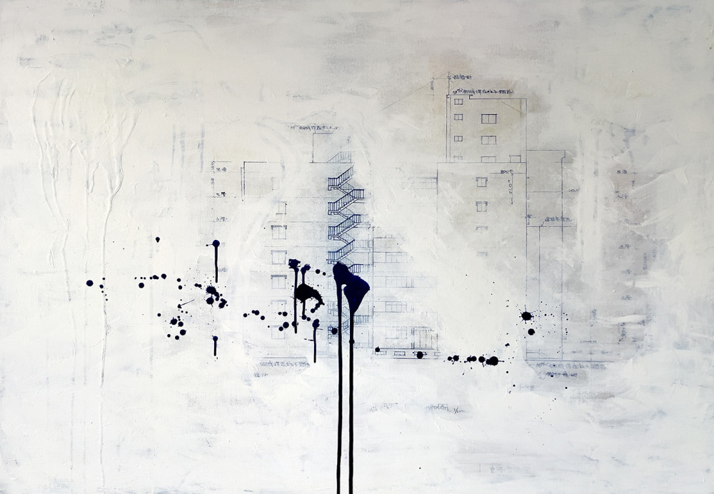 陳美岑_Out of the Blue O_acrylic on canvas_81x116cm_2017