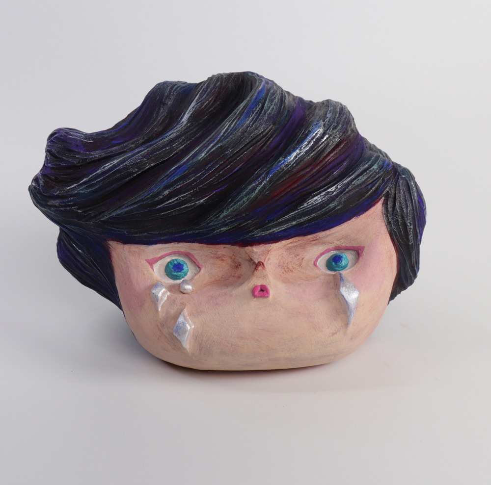 吉娜兒_星星的眼淚_陶、壓克力_12x16x12_2025