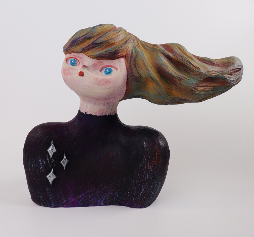 吉娜兒_神秘的繁星_陶、壓克力_20x27x13_2025