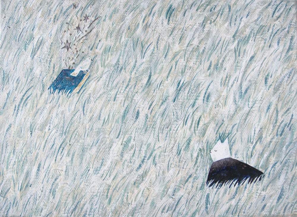 森酪梨_發現日記的那一天_畫布、丙烯顏料、複合媒材_24x32.5x2_2024