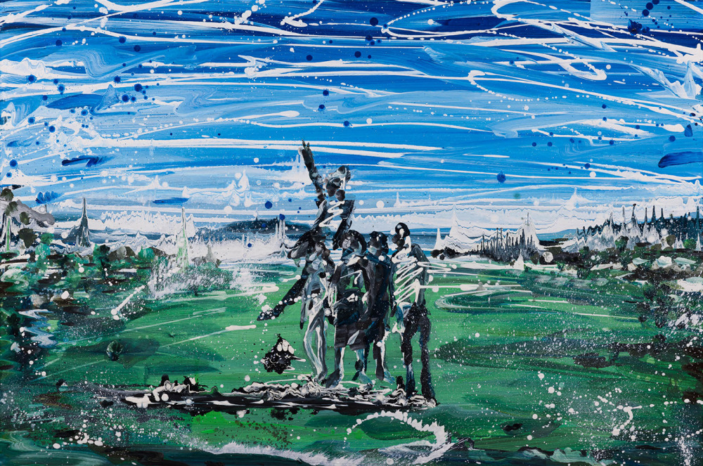 邱建仁_依然的柔軟_油彩、畫布_80x120x5cm_2025