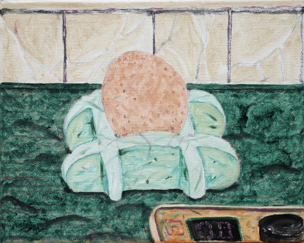 蕭其珩_立蛋器_油彩、畫布_22x27cm_2026