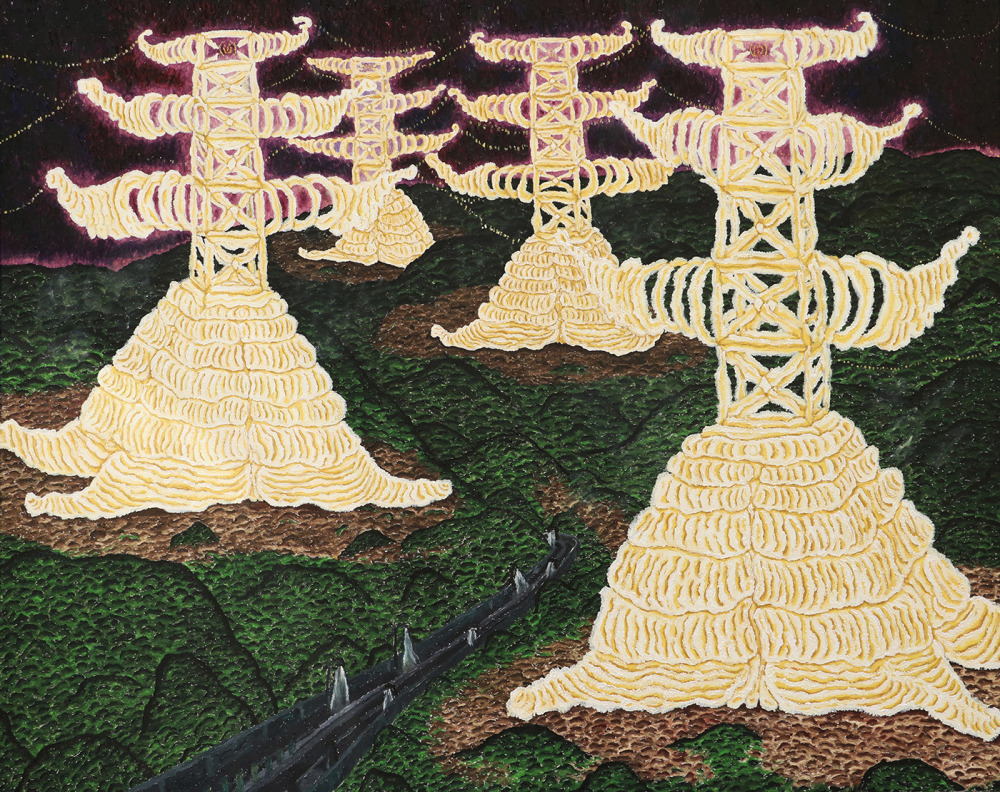 蕭其珩_高壓電塔之家_油彩、畫布_130x162cm_2022