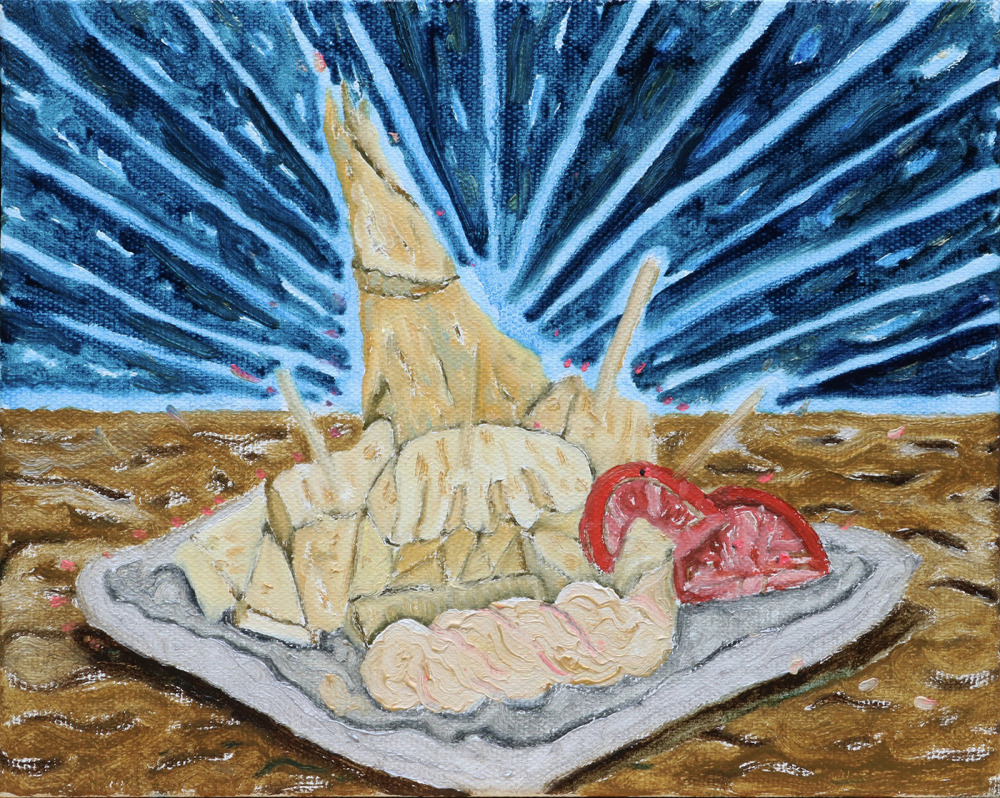 蕭其珩_涼筍大帝國_油彩、畫布_22x27cm_2023