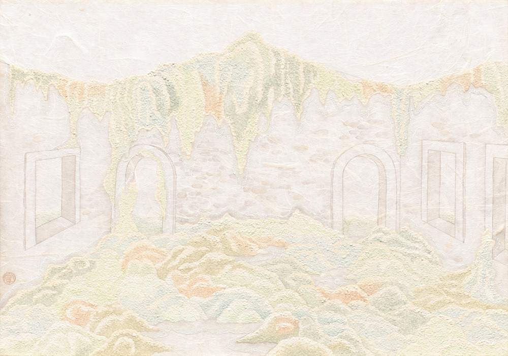 張芸家_雲龍紙、水干、礦物顏料_50×35_2023