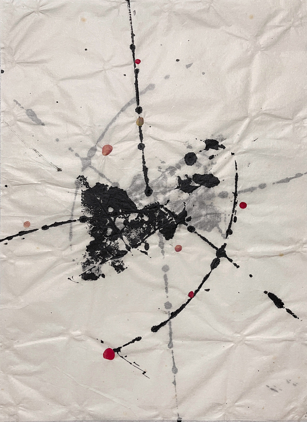 三井悠華_葉之印_墨、紙_45×35.5cm_2025