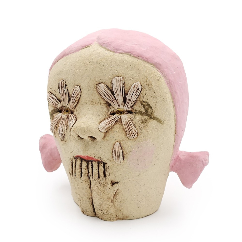 徐仲葳_Emotion Cycle_雕塑陶土、化妝土、釉藥、燒製1230度Ｃ_15.5x12.5x17.5_2023