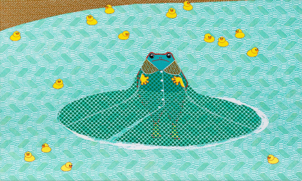 李偵綾 Greenpond-2 89× 53.5cm人造纖維、壓克力顏料 2021