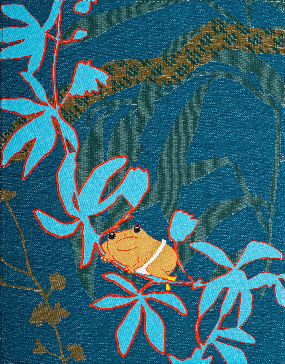 李偵綾 Greenpond-6 38x49cm 人造纖維、壓克力顏料 2021