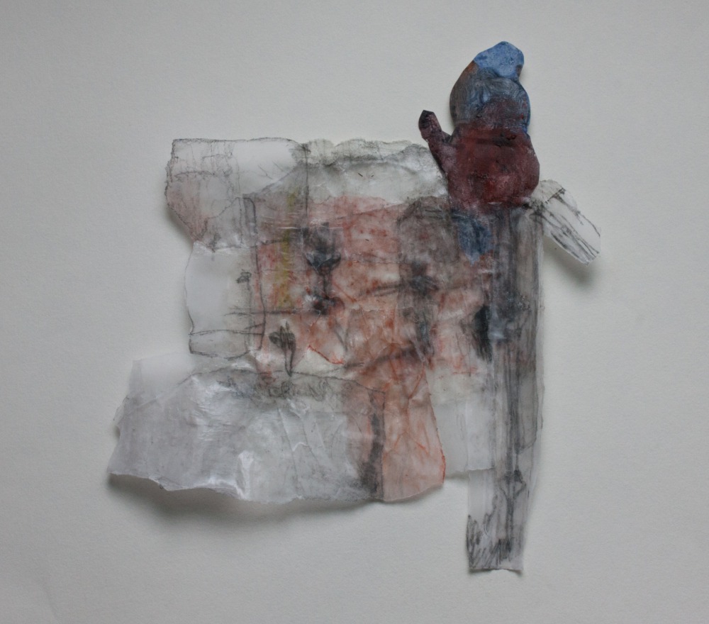 指相一 26x38cm 壓克力 ‧ 紙本 ‧ 混合媒材 2020