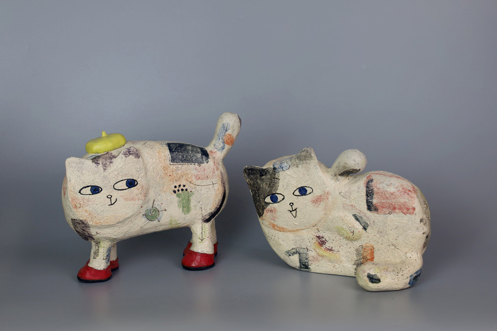 李善愔_頑皮貓_陶_27x9x25_2025