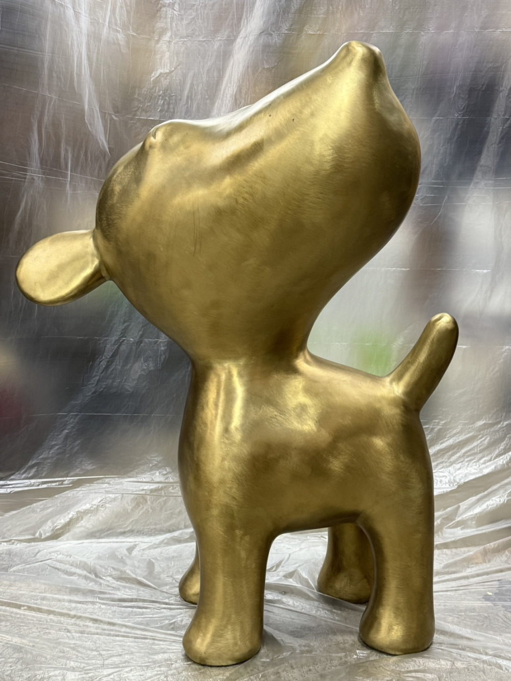 陳煜權、蕭明瑜_金旺_青銅鑄造、銅箔_75x85x105cm_2025