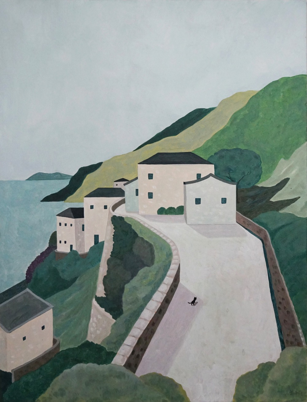 米力 芹壁春景 41x53cm 壓克力顏料、畫布 2022<br />