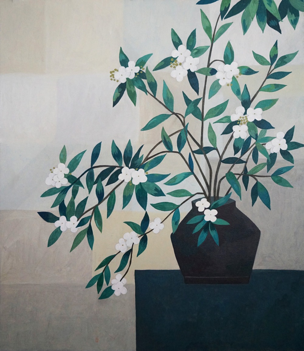 米力 野生的華八仙 46x53.5cm 壓克力顏料、畫布 2022<br />