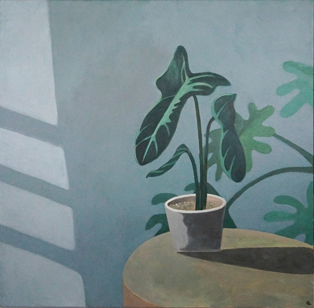米力 植物的愛 二 50x50cm 壓克力顏料、畫布 2022<br />