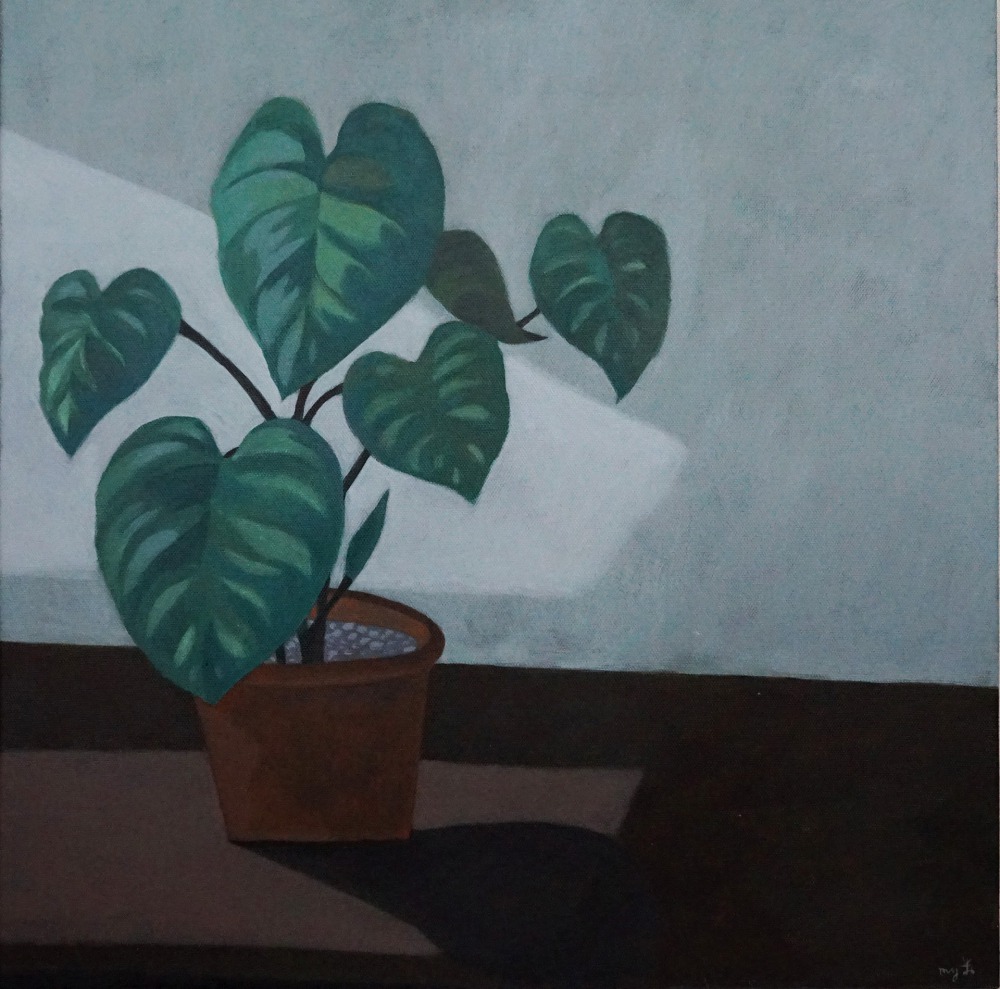 米力 植物的愛意 40x40cm 壓克力顏料、畫布 2022<br />