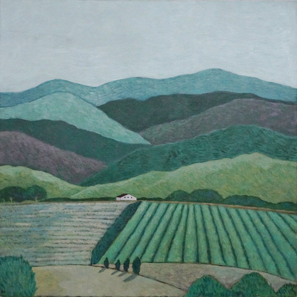 米力 大同層綠 40x40cm 壓克力顏料、畫布 2022<br />