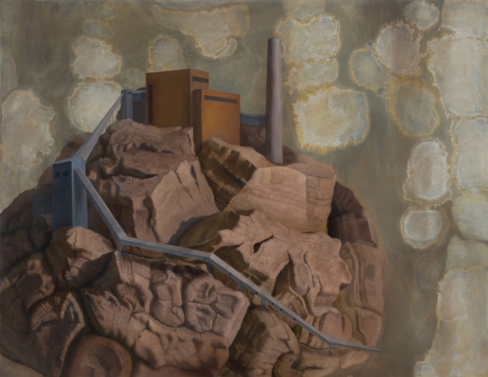高冠羣 新樂園-龜甲龍工廠 91x116.5cm 油彩‧畫布 2017<br />