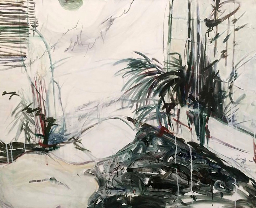 許佳琪 ROOM 72.5x91cm 油畫‧炭精筆‧膠彩 2016<br />