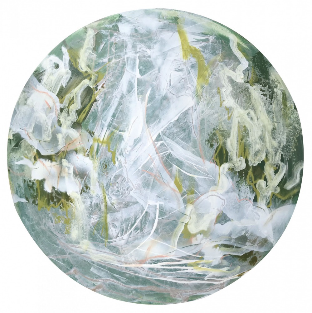 戴宛蓁 高張自由 直徑60cm 油彩‧畫布 2020<br />