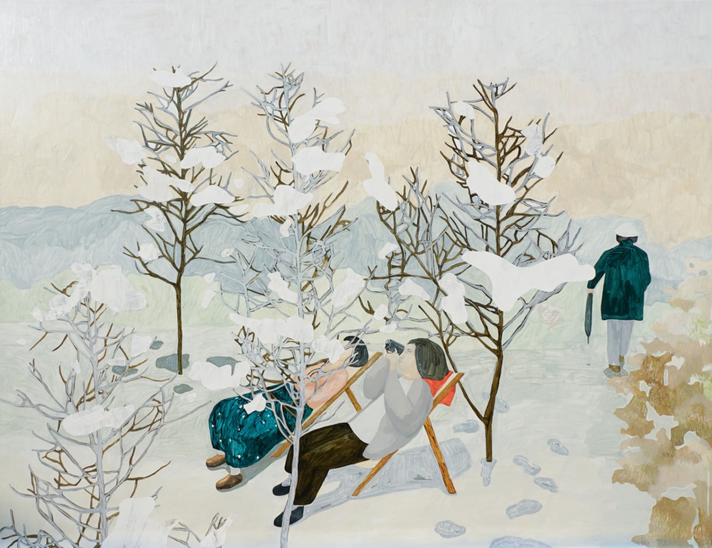 游心妤 躺椅上的人 112x145.5cm 壓克力顏料‧粉彩‧畫布 2020