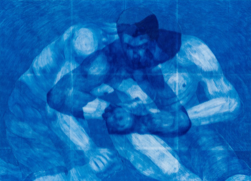 楊登麟 Proof 58x80cm 複寫紙‧玻璃 2023