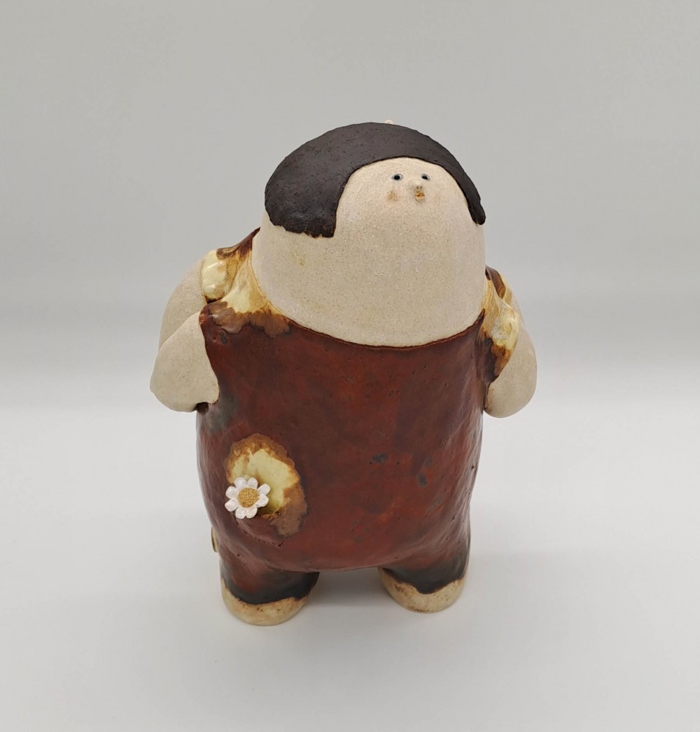 常玉蘭--有妳有我 11.5×13×21.5cm 白熟料土、上釉 2023