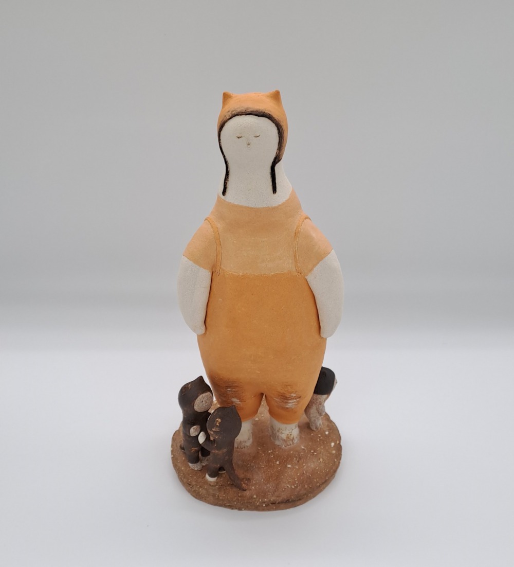 常玉蘭--在玩 14×13×28cm 陶土熟料土、白熟料土 2023