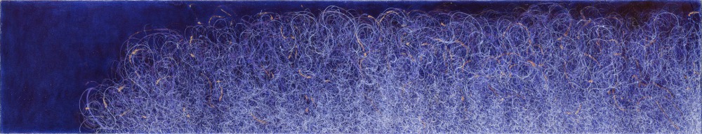 胡采炘 暖陽 -30x180cm 原子筆、銅箔、丙烯、畫布 2023